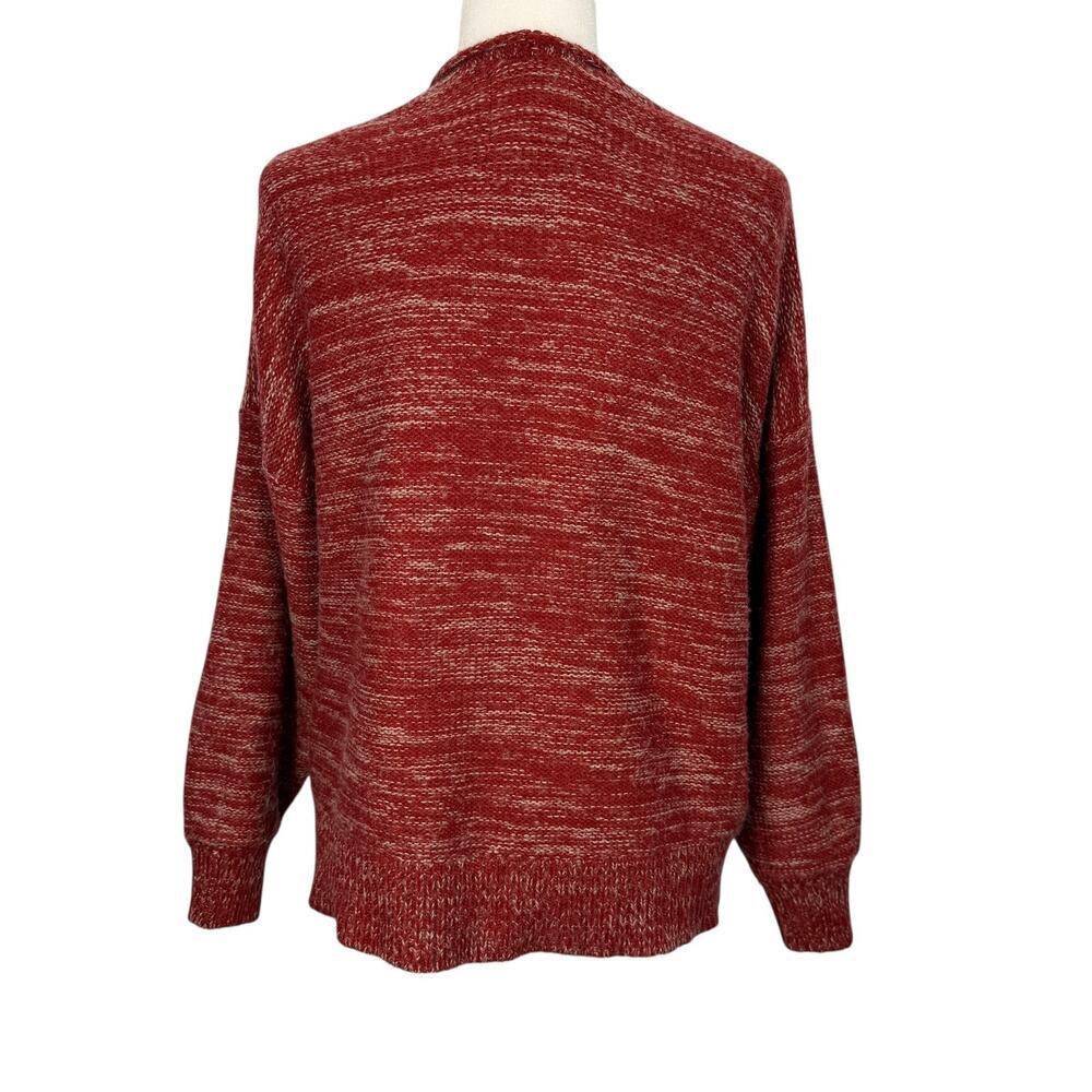 URBAN OUTFITTERS Womens Colie Brick Red Open Front Cardigan Sweater XS OVERSIZED - Picture 3 of 10